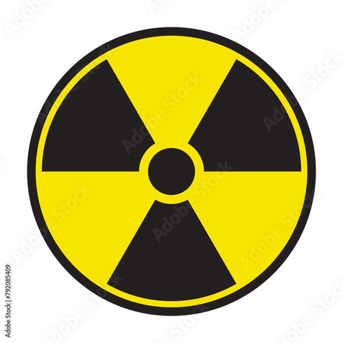 Radiation symbol. Radioactivity alert sign.