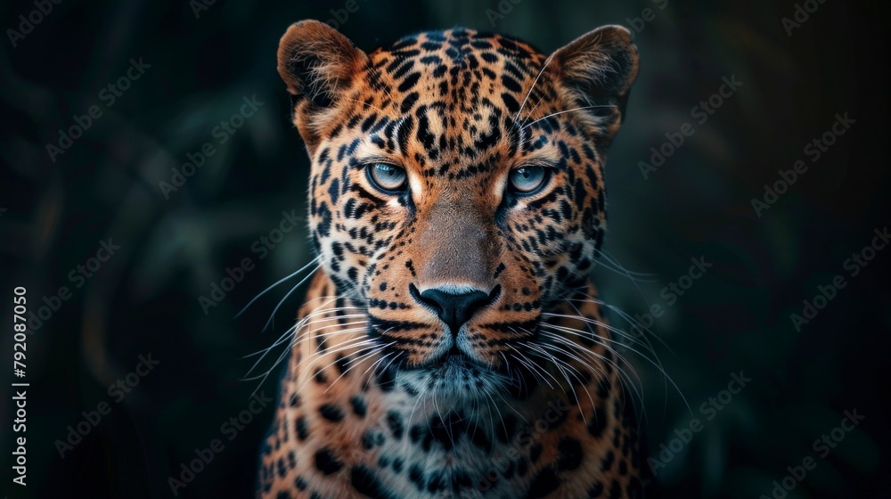beautiful portrait of a leopard in its habitat at night with a single light in high resolution beautiful portrait of a leopard in its habitat at night with a single light in high resolution
