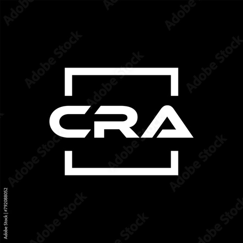 Initial letter CRA logo design. CRA logo design inside square. photo