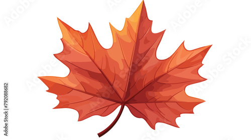 Oblanceolate maple leaf flat icon on transparent ba