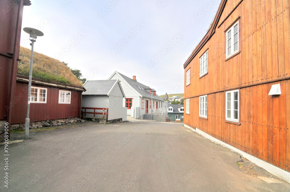 The old town of the capital of the Faroe Islands - Torshavn The old town of the capital of the Faroe Islands - Torshavn