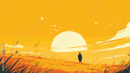 Old alone hope solitude white sunny sunset sky text