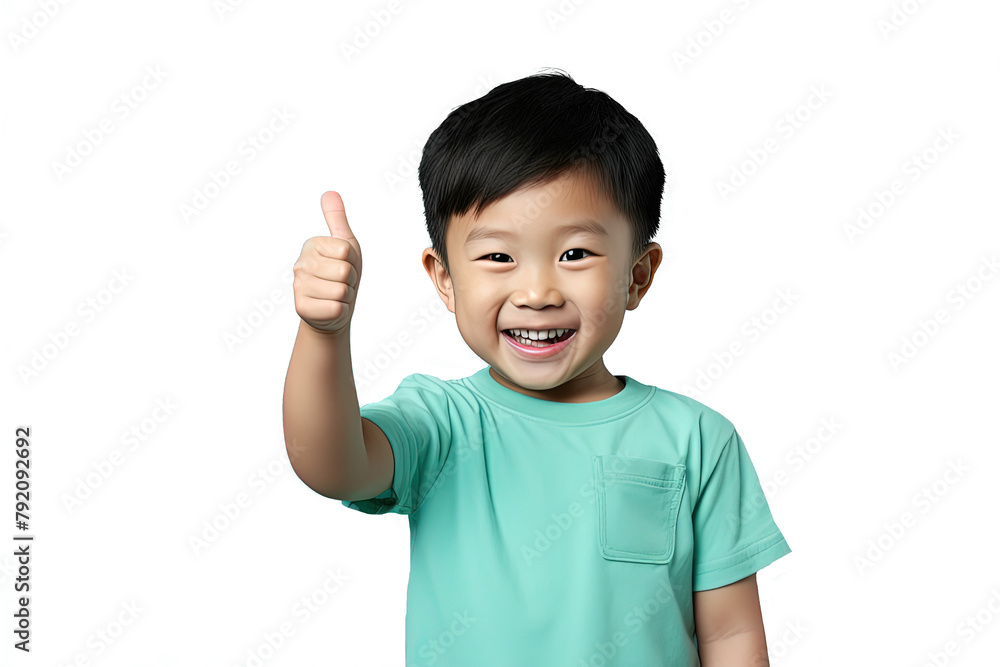 Close up of an asian kid - Okay gesture Close up of an asian kid - Okay gesture