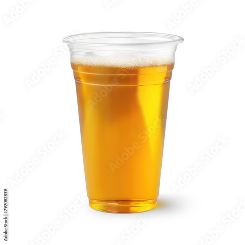 An image of a Beer Plastic Cup isolated on a white background