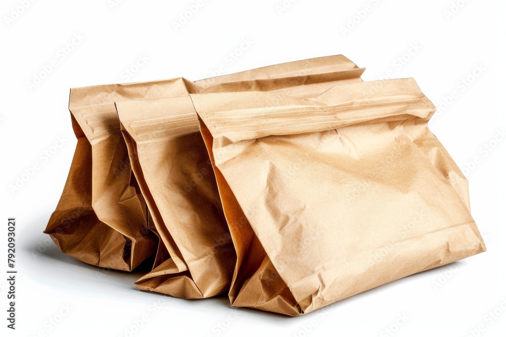 Paper kraft bag isolated on white background. Paper kraft bag isolated on white background.