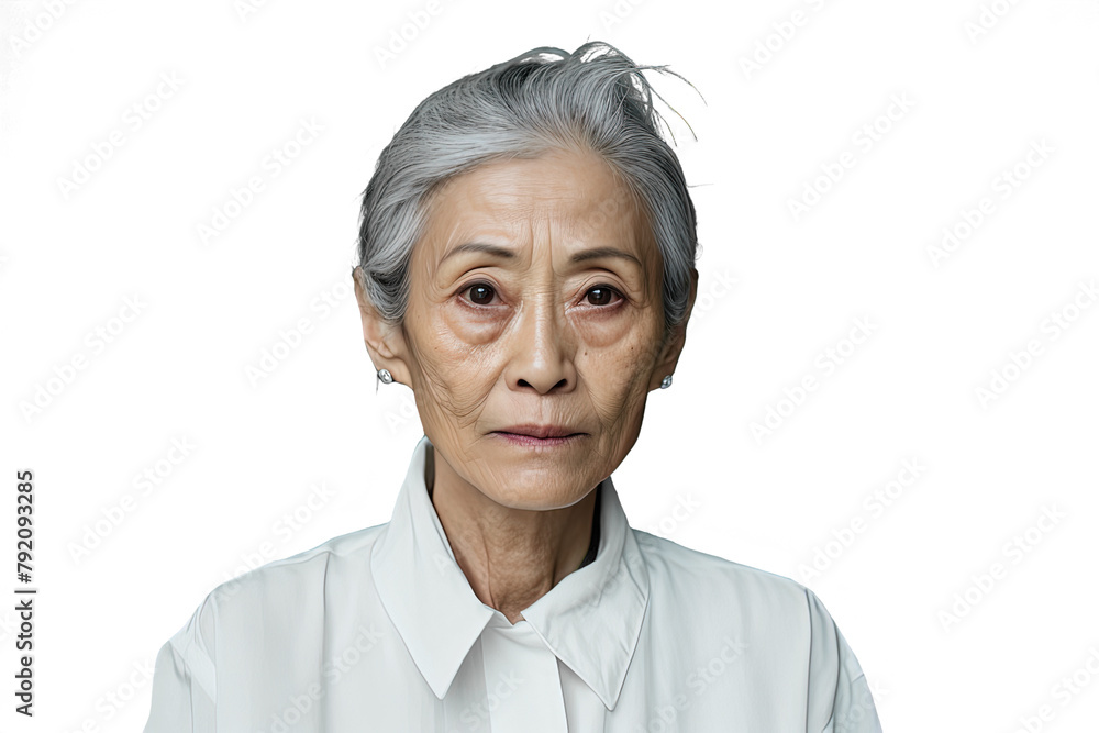 Close up of an old chinese woman posing Close up of an old chinese woman posing