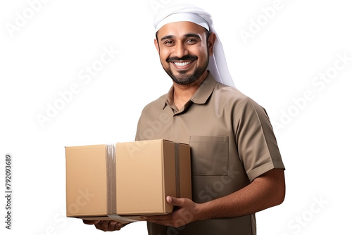 Happy arab delivery man............ © agongallud