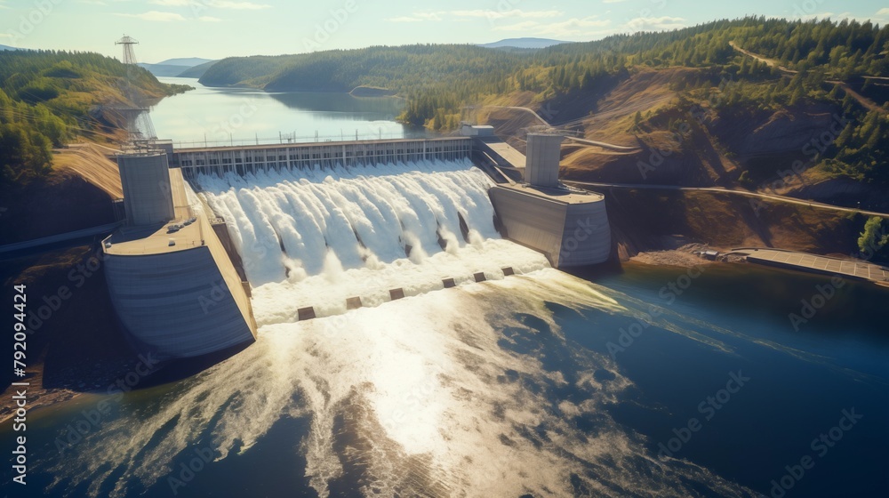 Aerial view of the Hydroelectric Dam.