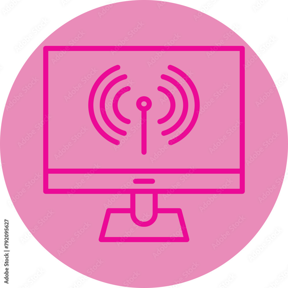 Sensors Pink Line Circle Icon Sensors Pink Line Circle Icon