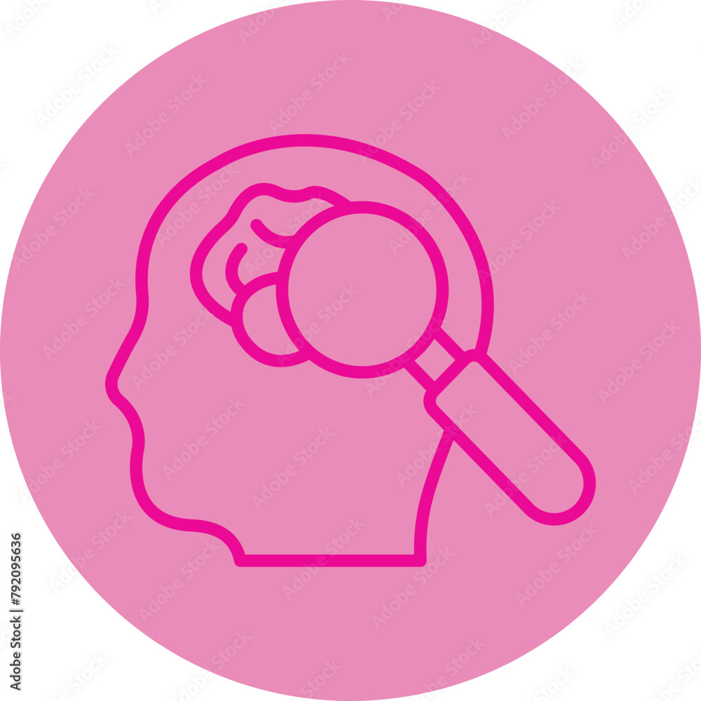Self Exploration Pink Line Circle Icon Self Exploration Pink Line Circle Icon