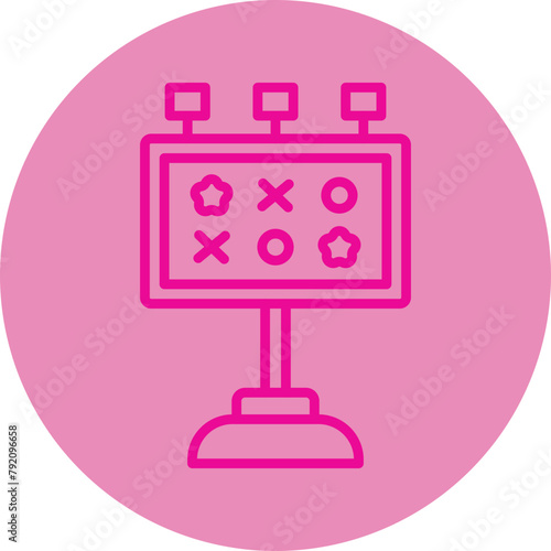 Billboard Pink Line Circle Icon