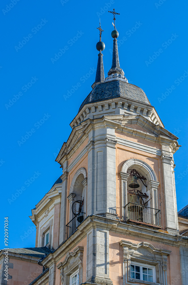 Fototapeta premium Architectural detail of the Royal Collegiate Church of the Royal Site of San Ildefonso, Spain