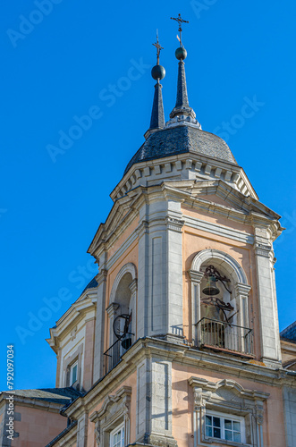 Architectural detail of the Royal Collegiate Church of the Royal Site of San Ildefonso, Spain