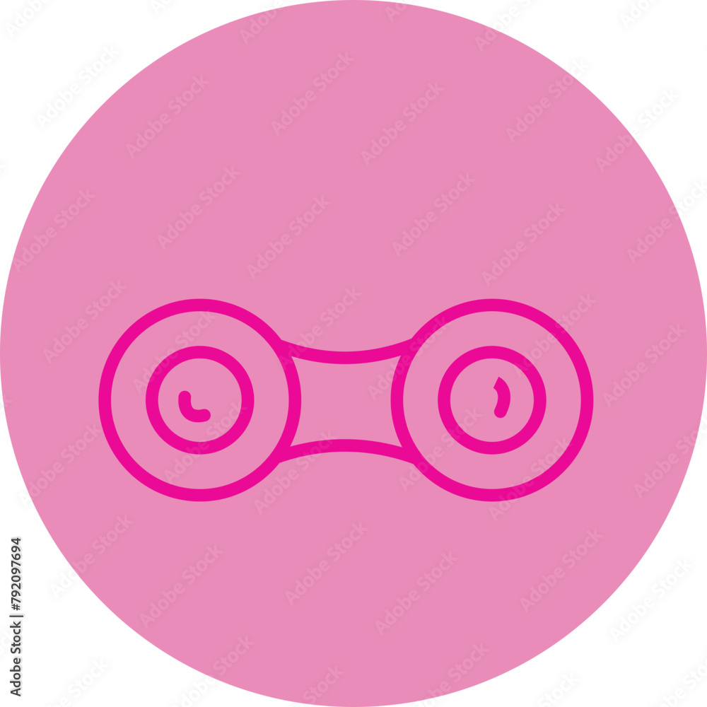 Lens Cover Pink Line Circle Icon Lens Cover Pink Line Circle Icon