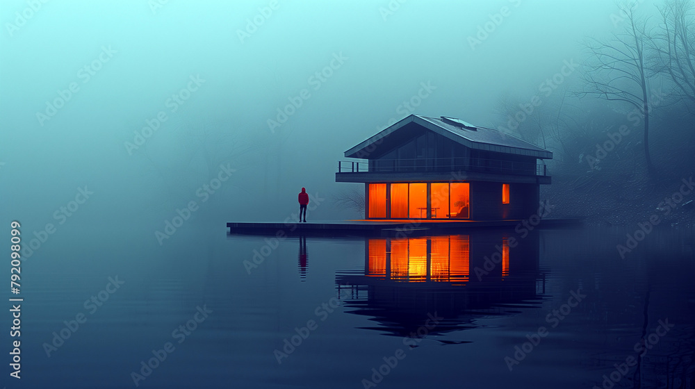 Fototapeta premium A real Estate Dealer, Architecture, Construction, Blueprints, Costomer Dealing.