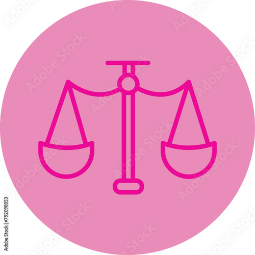 Law Pink Line Circle Icon