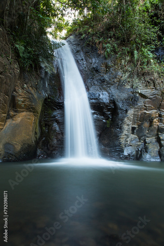 Waterfall in Indonesia on the Island Flores near Kelimutu volcano photo