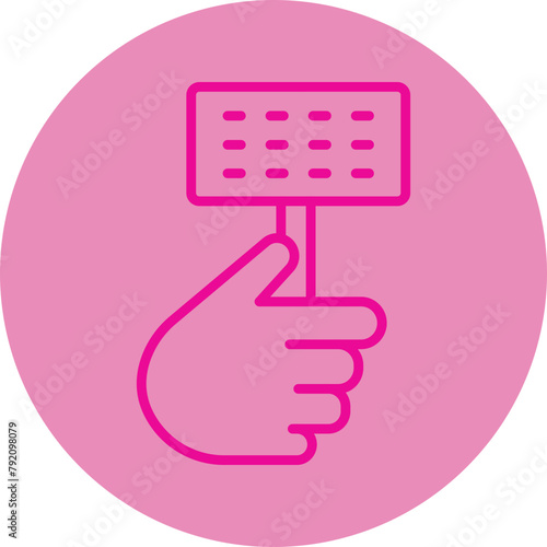 Supporter Pink Line Circle Icon