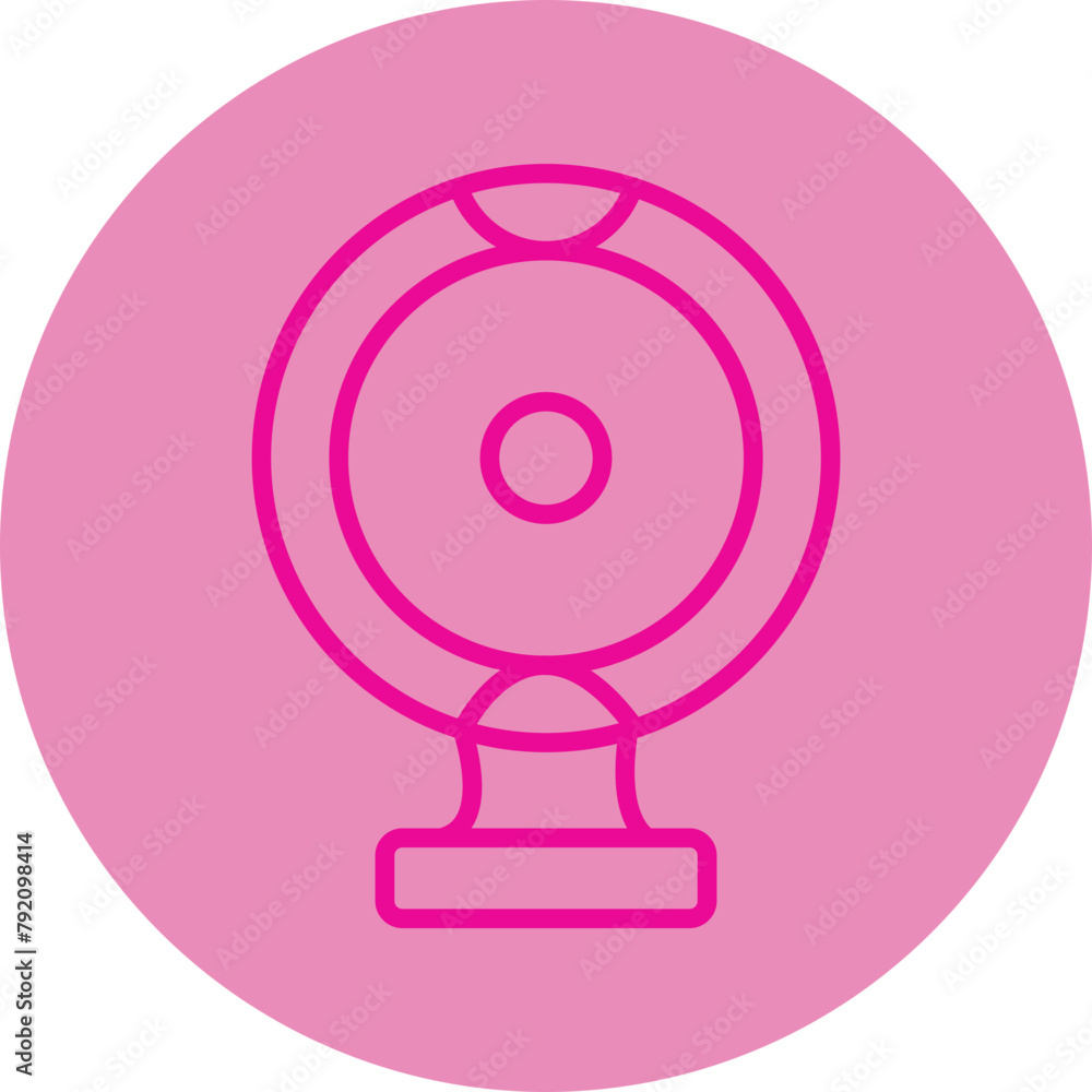 Webcam Pink Line Circle Icon Webcam Pink Line Circle Icon