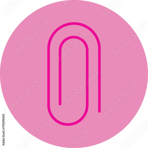 Attachment Pink Line Circle Icon