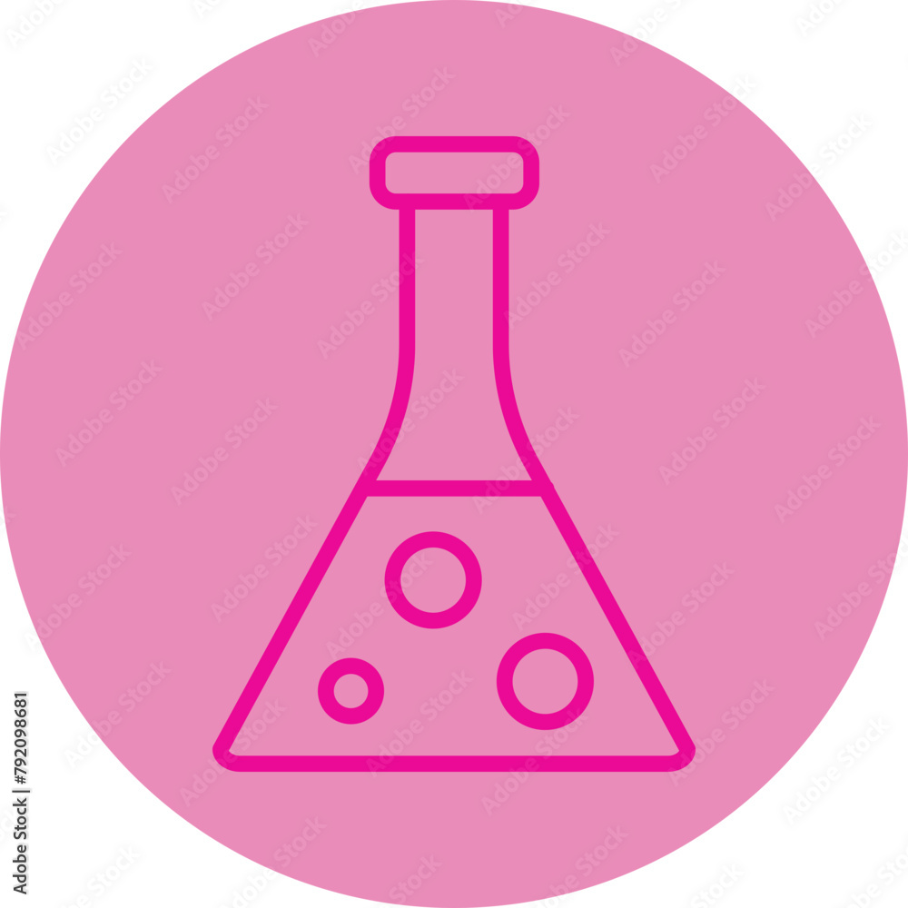 Chemical Pink Line Circle Icon