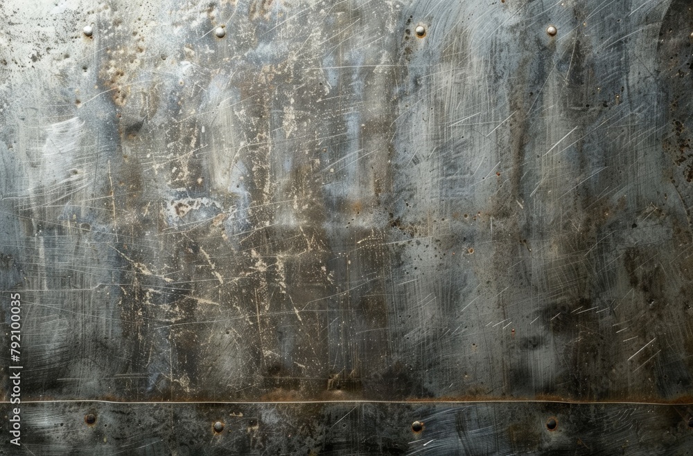 A detailed shot of a weathered metal surface, with scratches and wear, ideal for grunge-style backgrounds or texture overlays. A detailed shot of a weathered metal surface, with scratches and wear, ideal for grunge-style backgrounds or texture overlays.