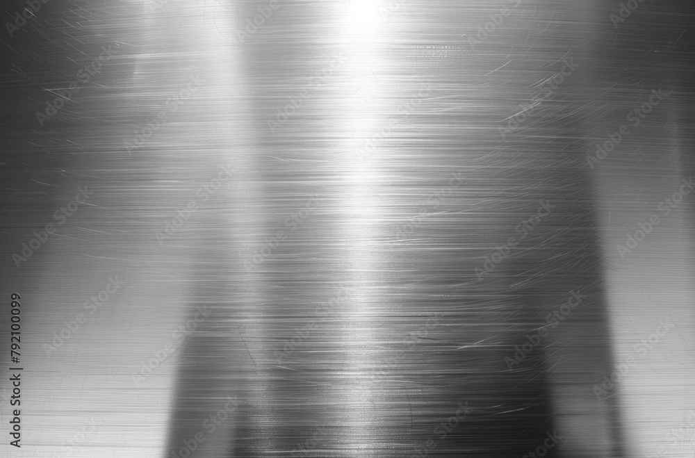Obraz premium High-resolution brushed metal texture with reflective qualities for modern and industrial backgrounds.
