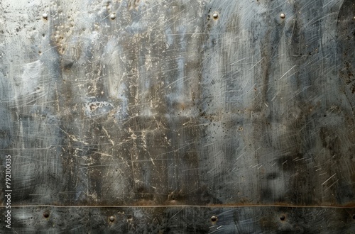 A detailed shot of a weathered metal surface  with scratches and wear  ideal for grunge-style backgrounds or texture overlays.