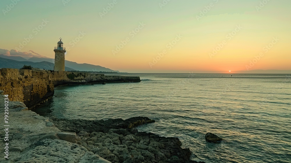 Old Venetian Lighthouse at Rethymno.

