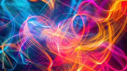 Abstract light patterns in vibrant spectrum