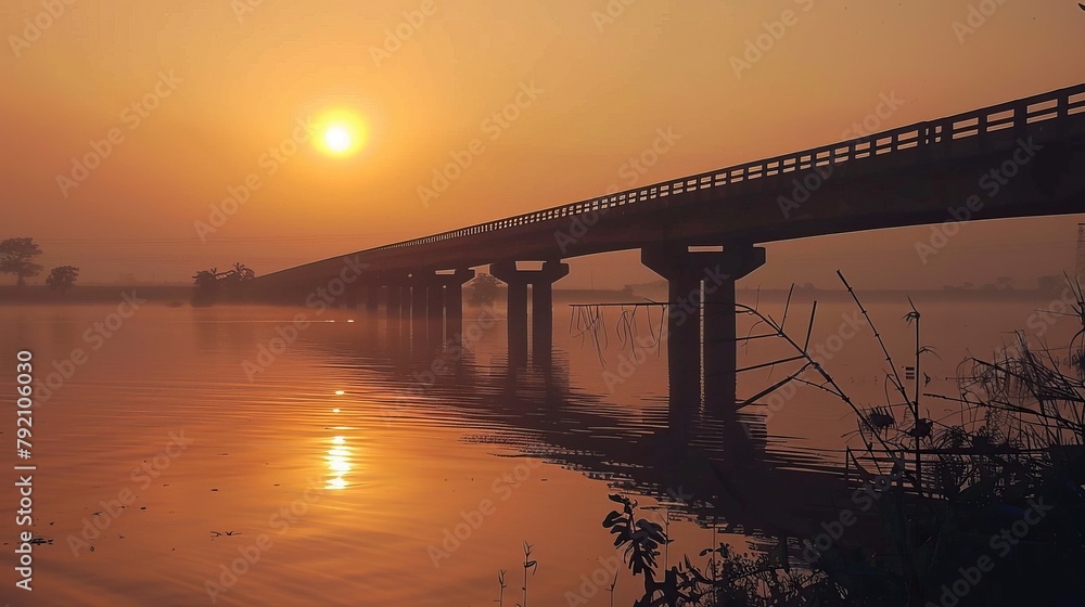 Sunrise at Adomi Bridge in Ghana on the Volta Lake
Sunrise at Adomi Bridge in Ghana on the Volta Lake