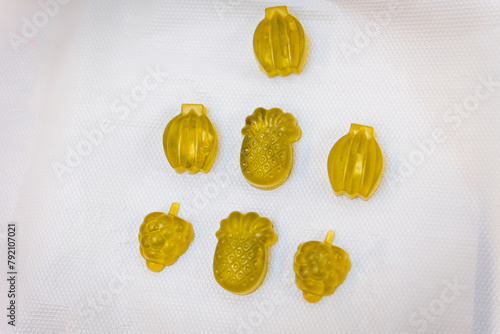 Handmade smoooth yellow sweet candy frutis healthy sugar