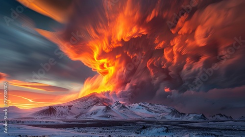 Volcanic Eruption, Holuhraun Fissure, Iceland.