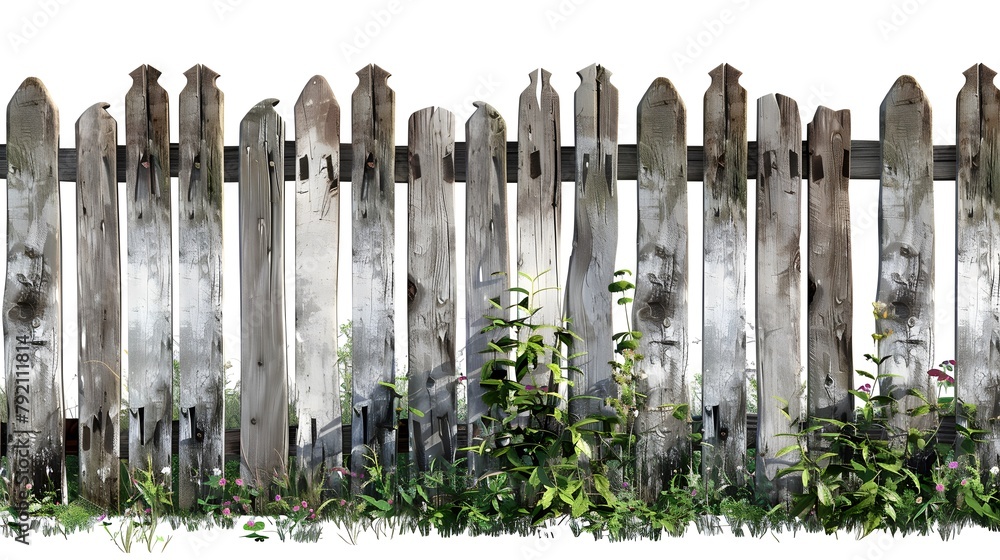 Rustic wooden fence