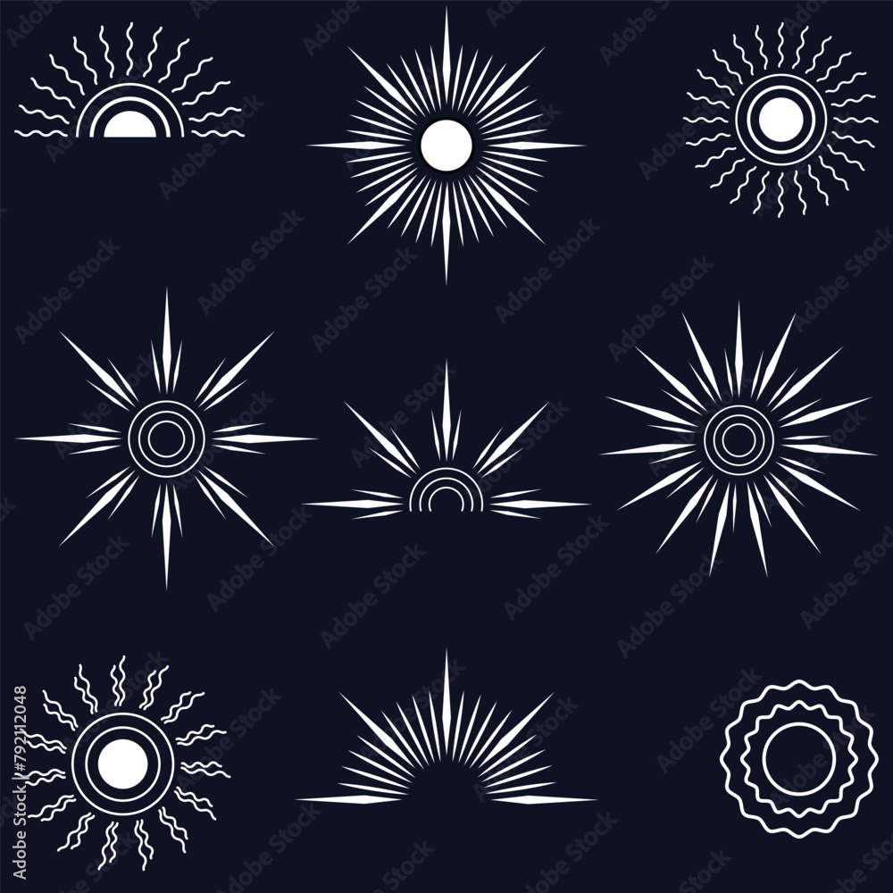 Sunburst explosion line art vector, Vector design
Sun stock, Icon logo and sun symbol, Abstract design element geometric for decoration Sunburst explosion line art vector, Vector design
Sun stock, Icon logo and sun symbol, Abstract design element geometric for decoration