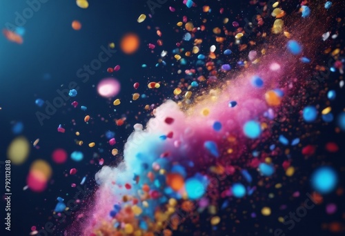 'particles slowly dark multicolored fly glowing float bokeh effects background. cloud blue sparkles liquid confetti light Beautiful air particle abstract many-coloured glistering sparkle backgrou'