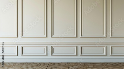 home design detail element wooden floor and wall moulding finishing photo