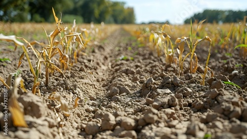 Closeup of drough. Concept Drought, Climate Change, Water Scarcity, Environment, Conservation