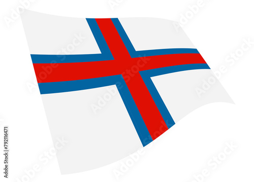 Faroe Islands waving flag graphic
