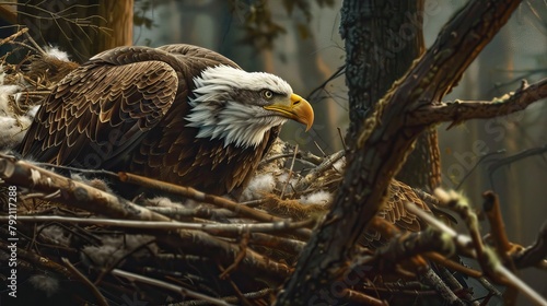Bald Eagle, nesting.

