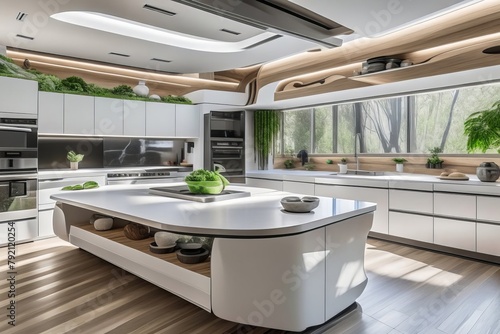 modern kitchen interior with kitchen