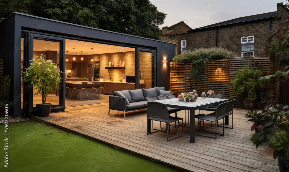 Modern rear extension to a residential property