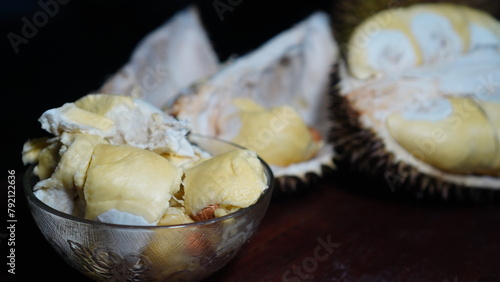 durian fruit in a bowl