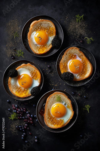 Eggstravaganza: Sunny-Side Up Delight with Caviar Garnish