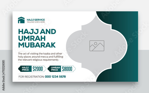 Hajj and Umrah youtube thumbnail and web banner template design