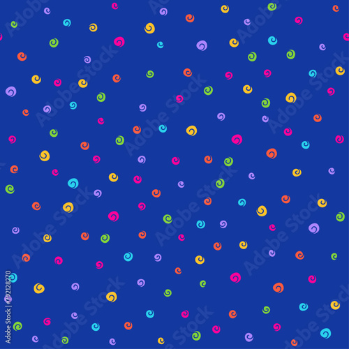 Doodle spirals seamless pattern