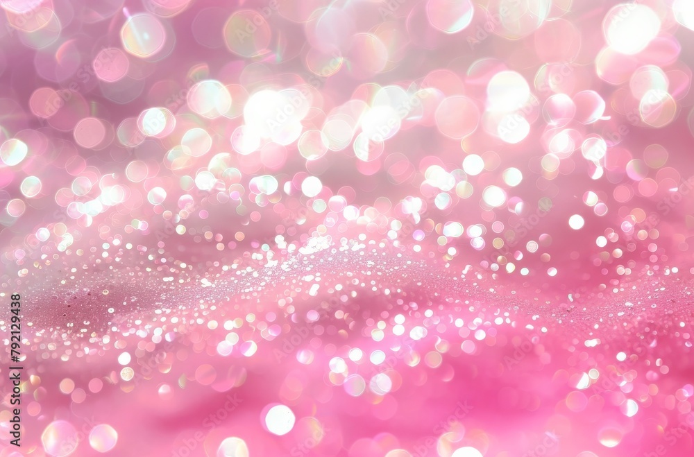 Blurry Pink Background With Bubbles