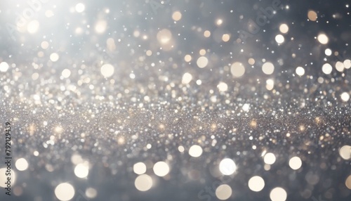 'silver light confetti sparks background glitter bottom. sparkle glistering particle bright abstract art beam beautiful beauty blast blue blur burst celebration ceremony christmas clea' photo