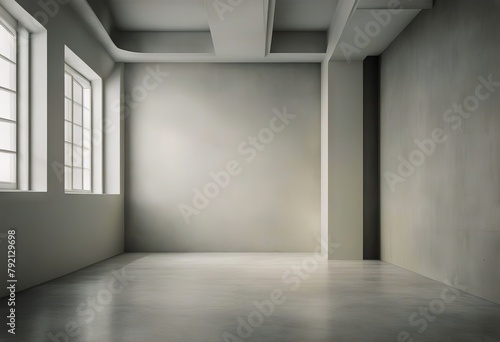 background white wall concrete room interior Empty