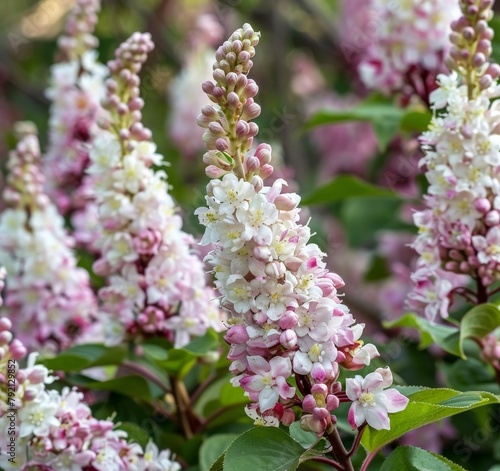 Blooming Bush of Pink Flowers